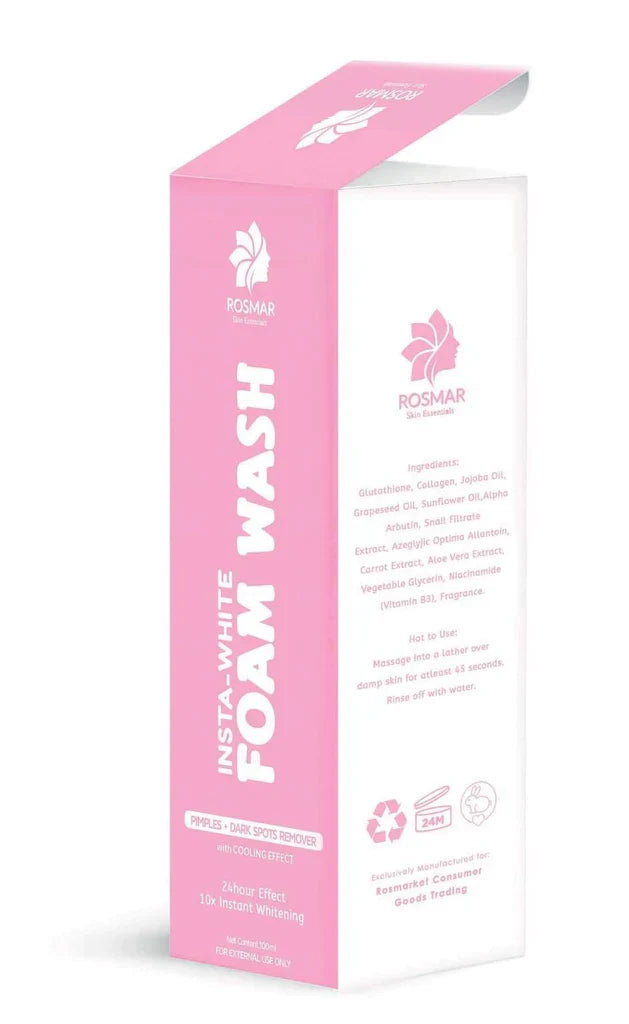 ROSMAR INSTA - WHITE FOAM WASH 10X WHITENING WITH COOLING EFFECT | FACIAL WASH