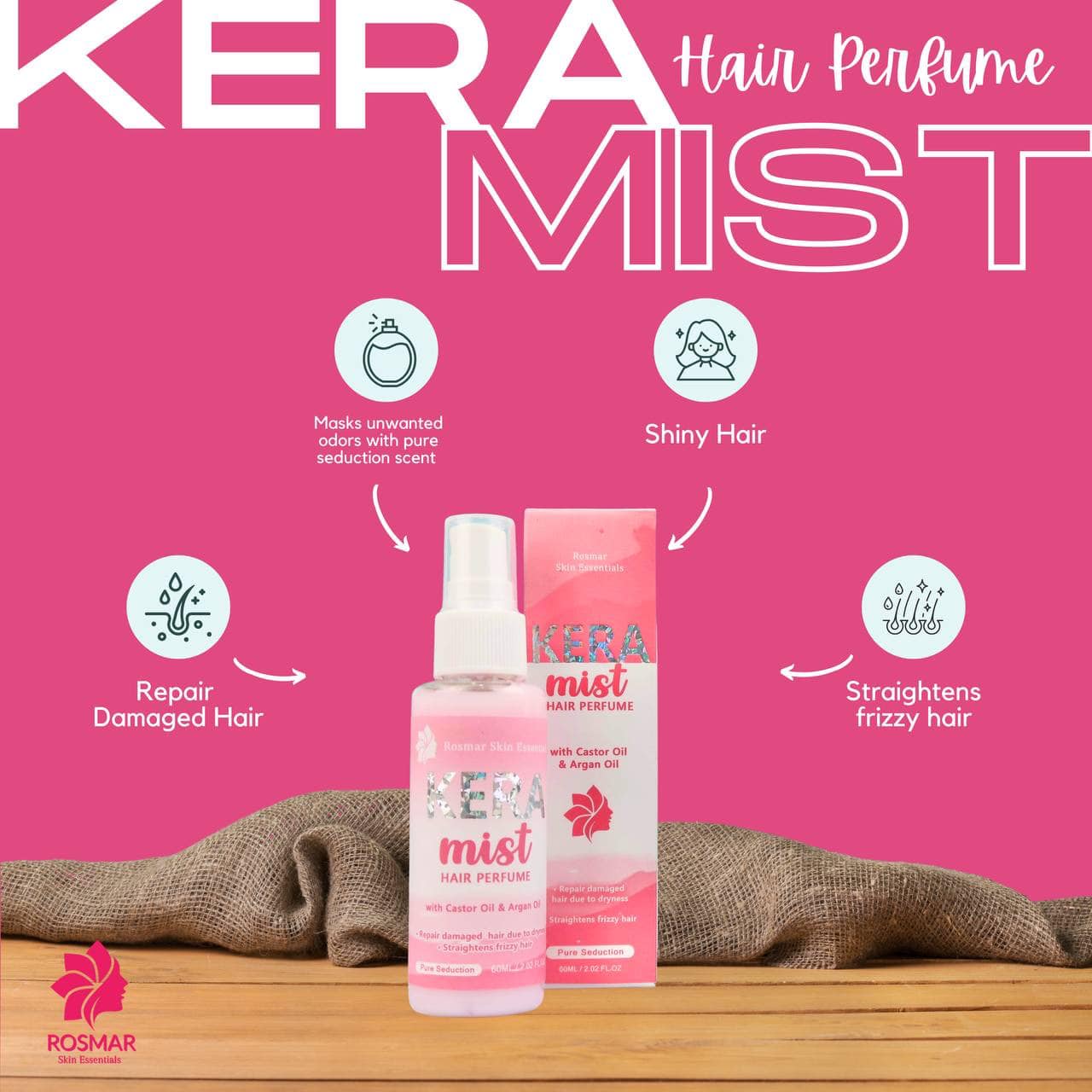 ROSMAR KERA MIST HAIR PERFUME 60ML