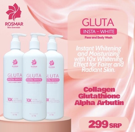 ROSMAR GLUTA INSTA-WHITE FACE AND BODY WASH
