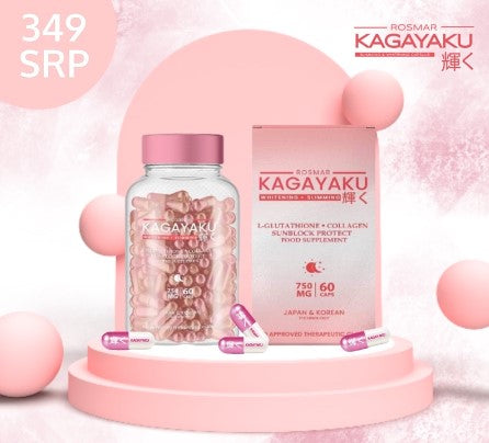 ROSMAR KAGAYAKU CAPSULE (GLUTATHIONE + COLLAGEN + ORAL SUNBLOCK + SLIMMING)